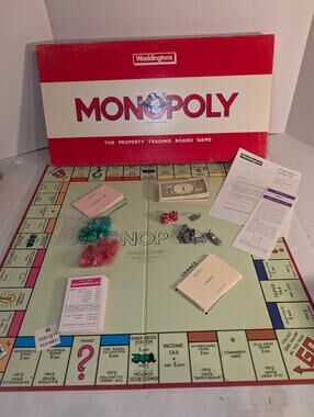 Monopoly Game 1984 Waddingtons UK Edition England Complete Property Trading